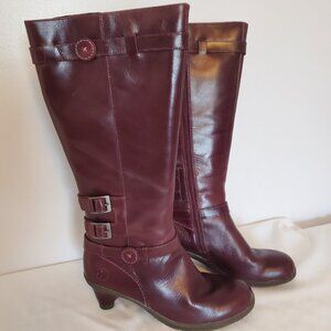 Dr Martens Amber Jenna Collection Palatino High Boots Wine W8